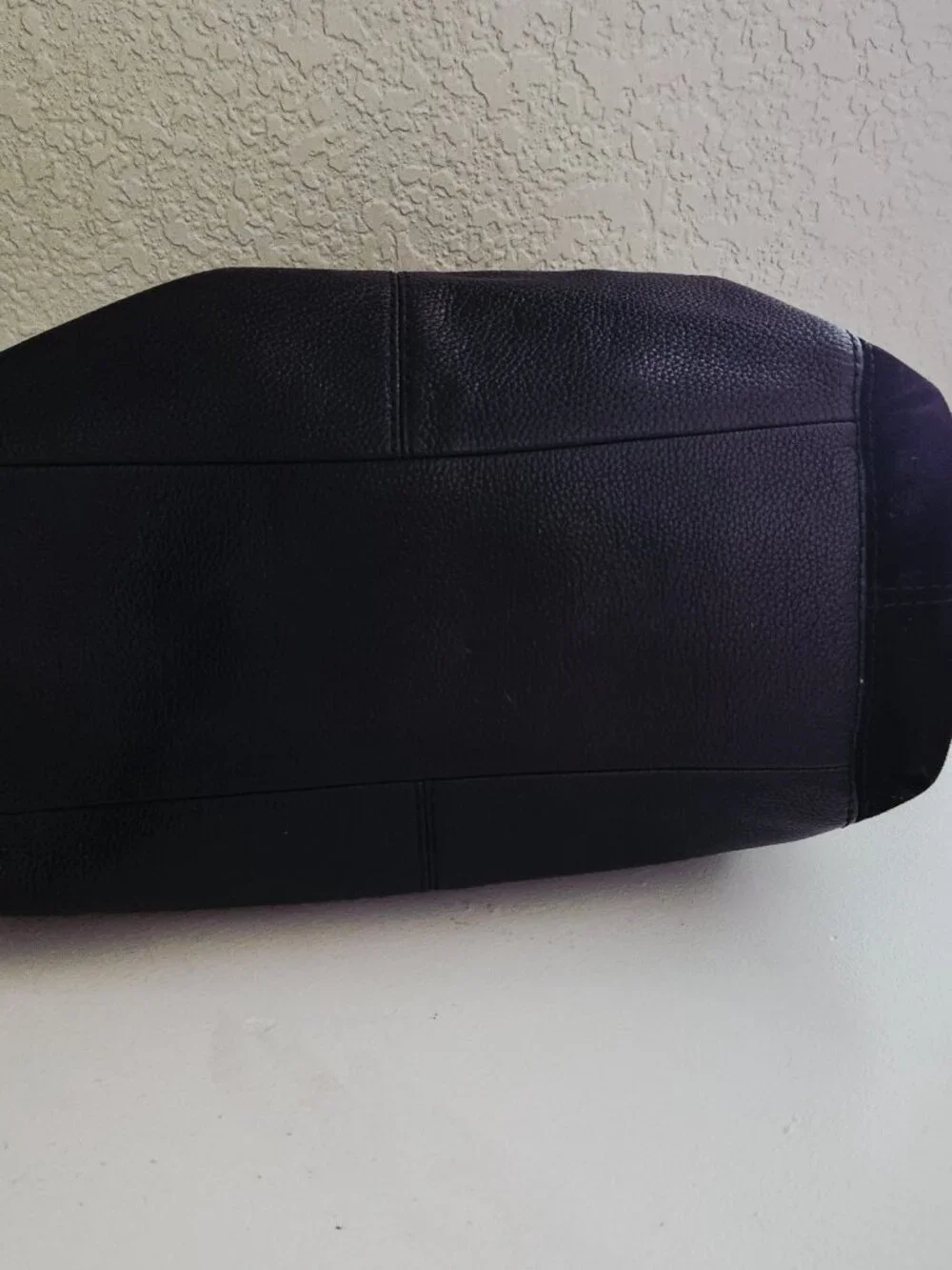 Euc Coach Lexy Black Suede & Leather Shoulder Bag